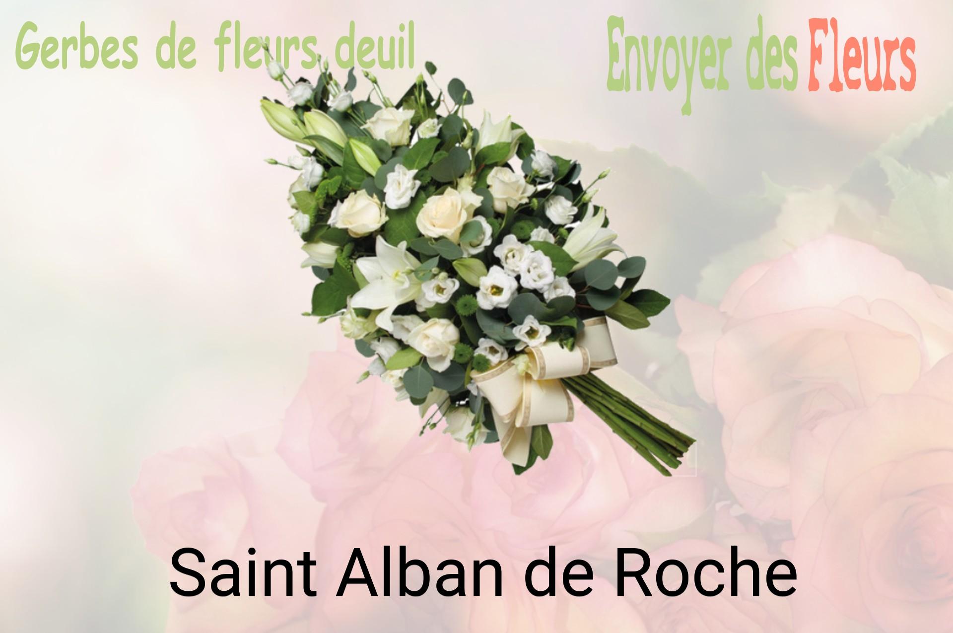 Gerbe de fleurs de deuil livrée à Saint-Alban-de-Roche